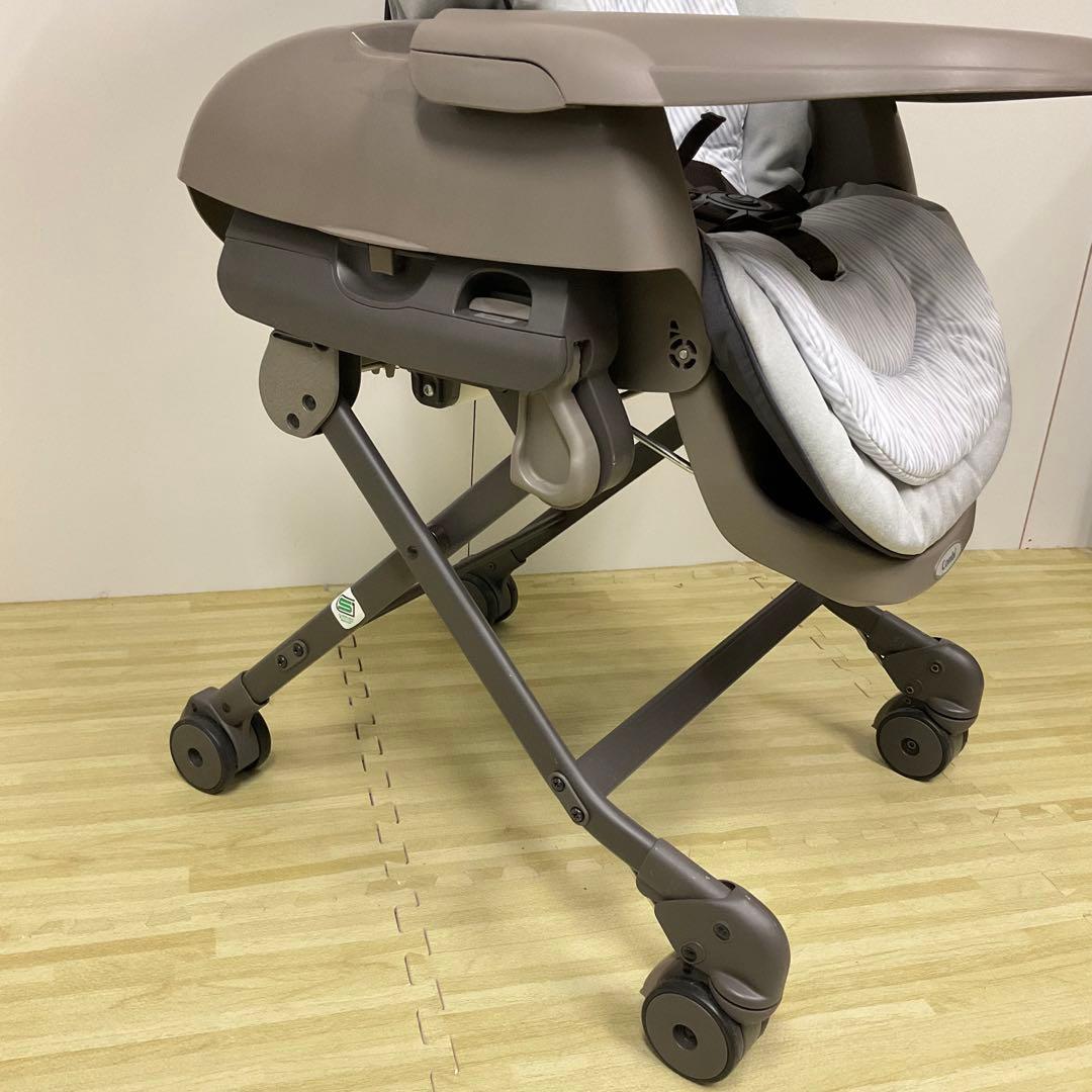 綺麗！コンビ ハイ＆ロー スウィングベッド＆チェア ネムリラ ヒッコリーグレー