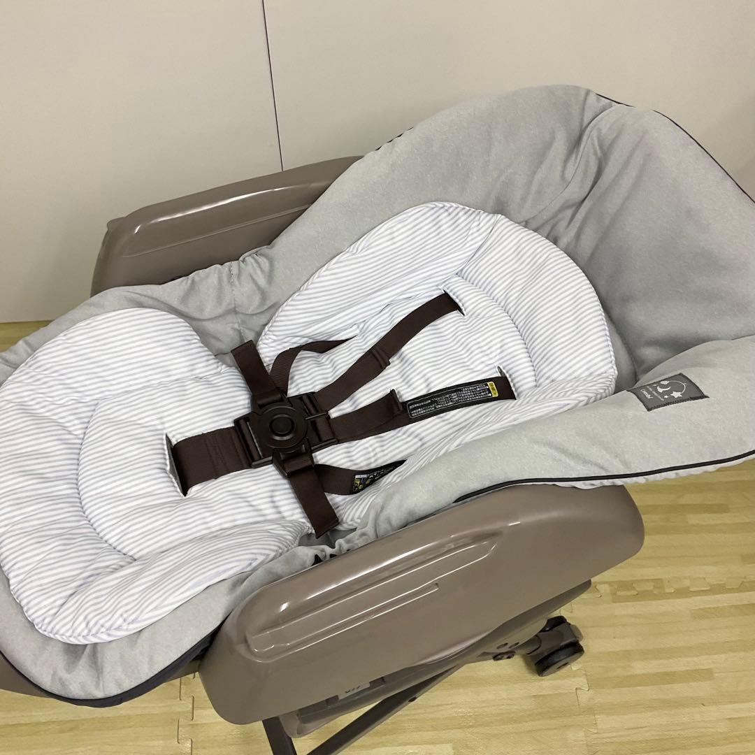 綺麗！コンビ ハイ＆ロー スウィングベッド＆チェア ネムリラ ヒッコリーグレー