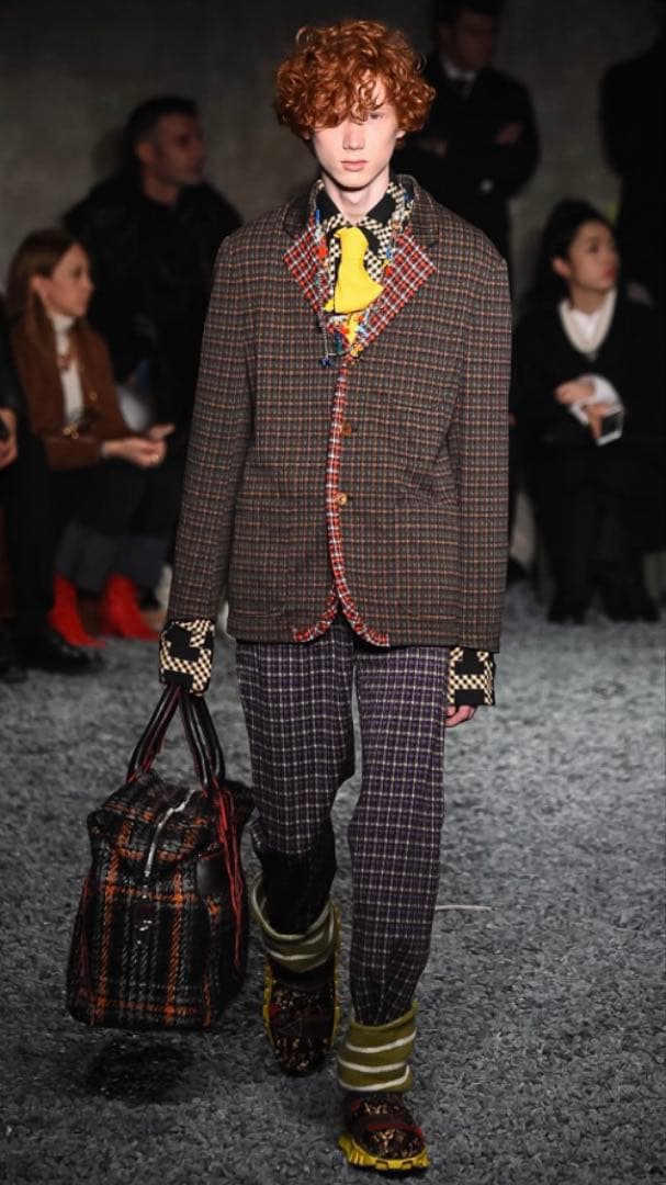 定価25万以上 マルニ チェックウールツイードジャケット USED