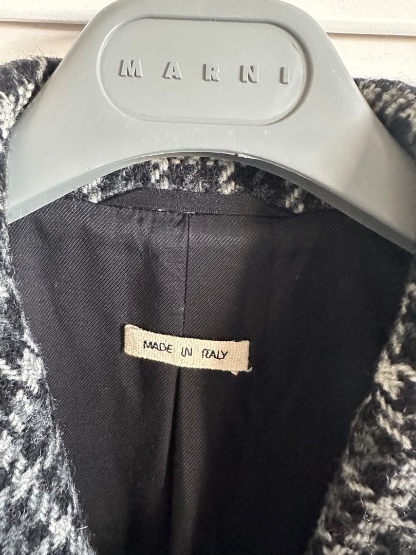 定価25万以上 マルニ チェックウールツイードジャケット USED