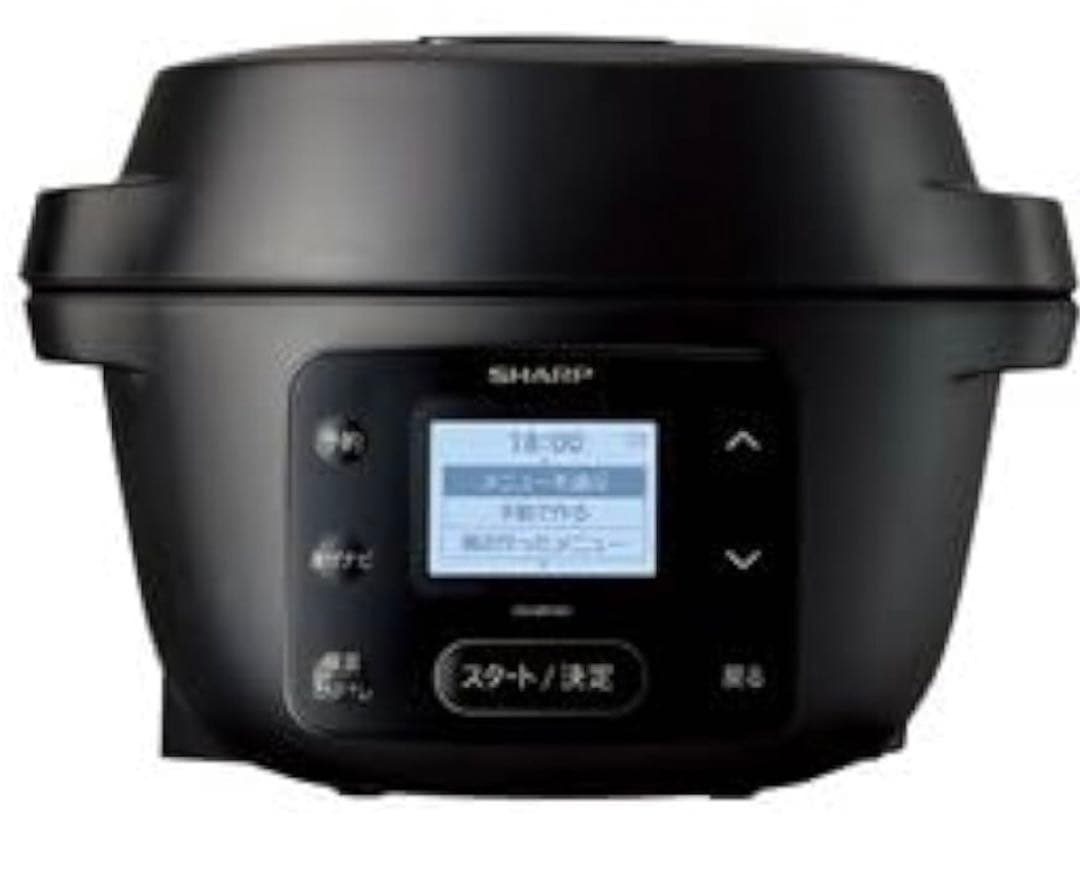 【美品】SHARP 水なし自動調理鍋　KN-MN16H-B ブラック