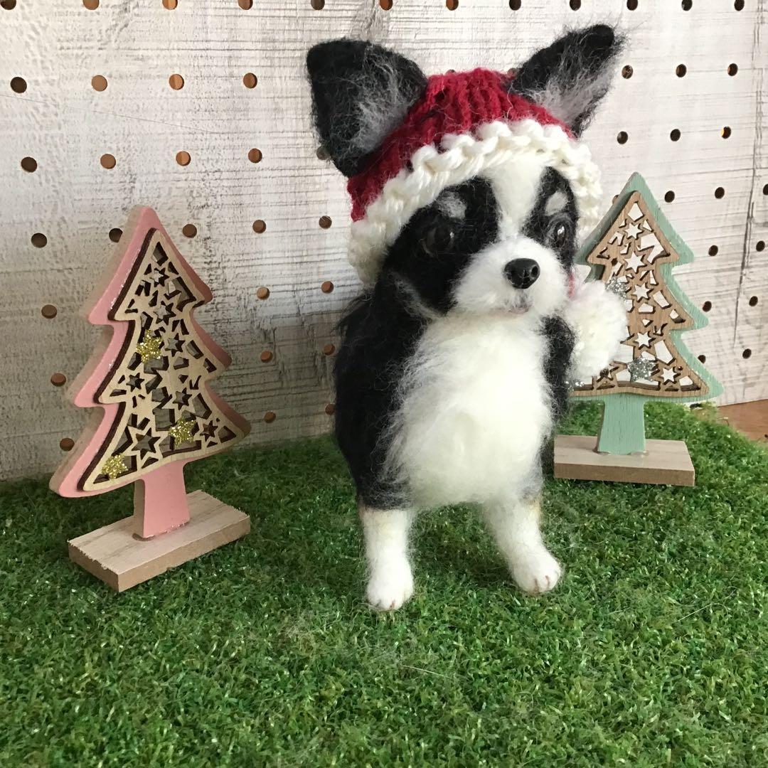 羊毛フェルト チワワ パピー（ブラック&タン）