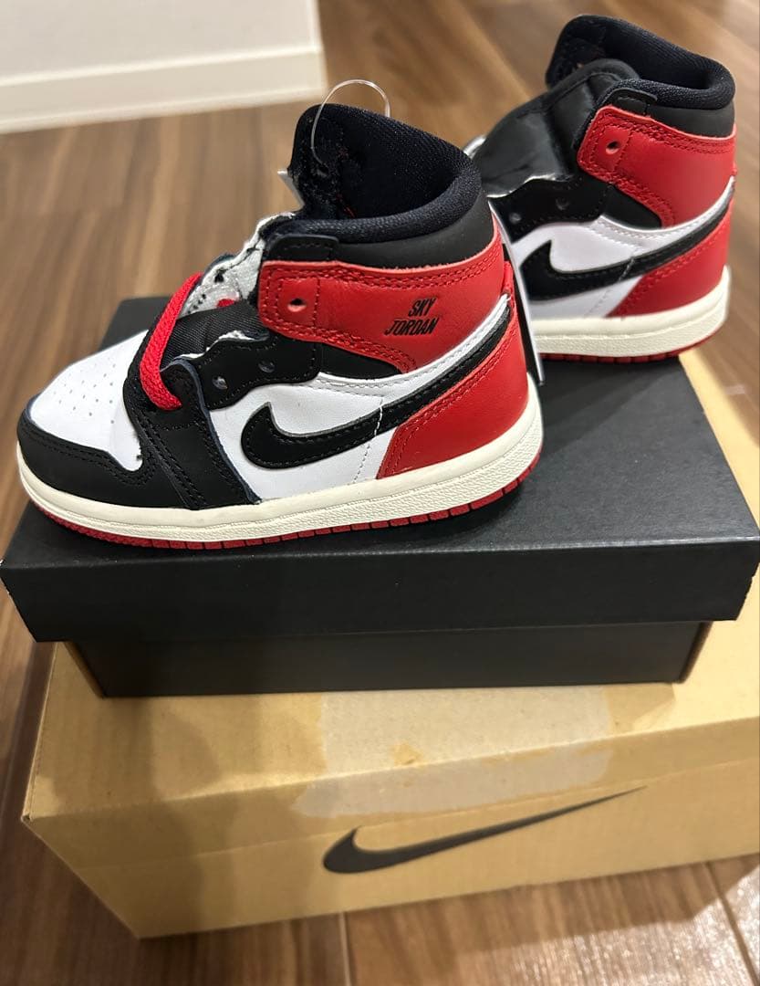 スニーカー Jordan 1 Retro High OG \"Black Toe\" 12cm