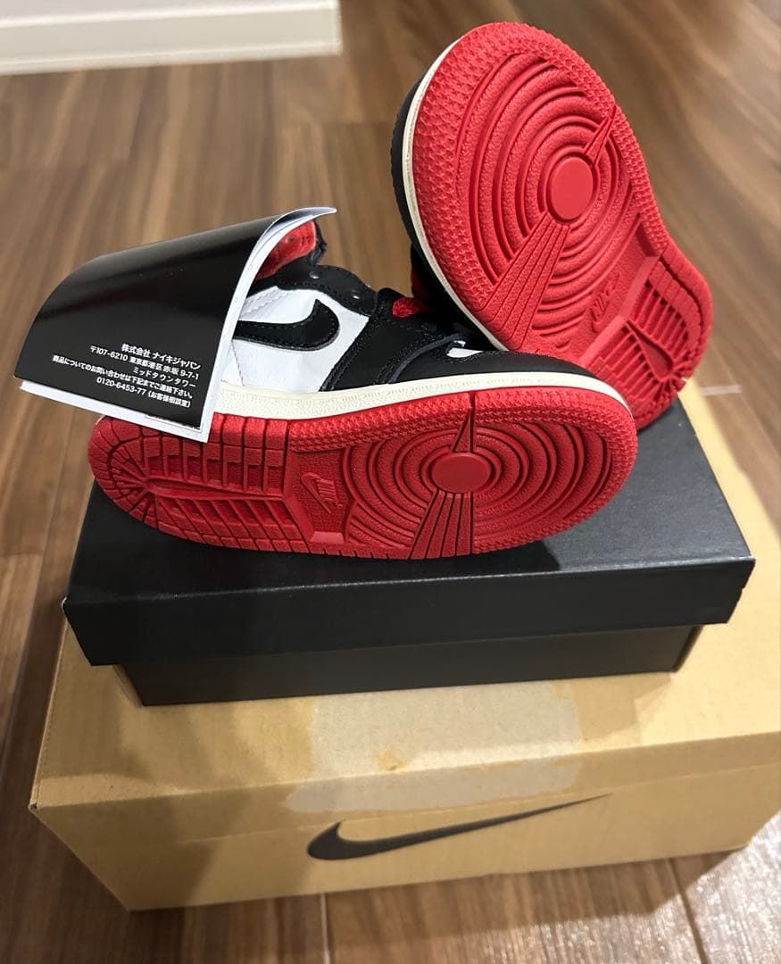 スニーカー Jordan 1 Retro High OG \"Black Toe\" 12cm