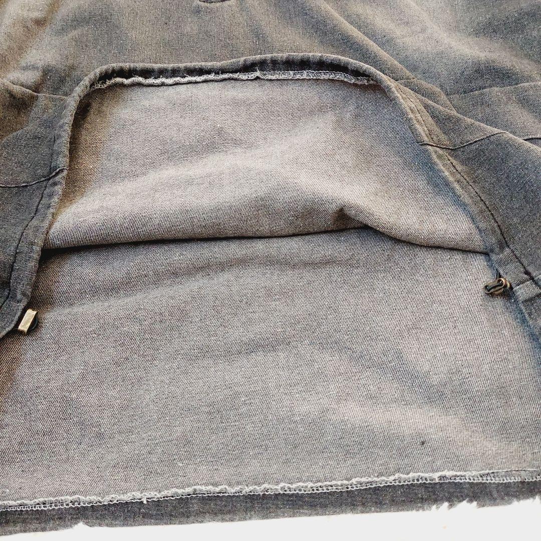 新品 AGAWD ハーフジップ デニムプルオーバー ブラック ヤマダヤ