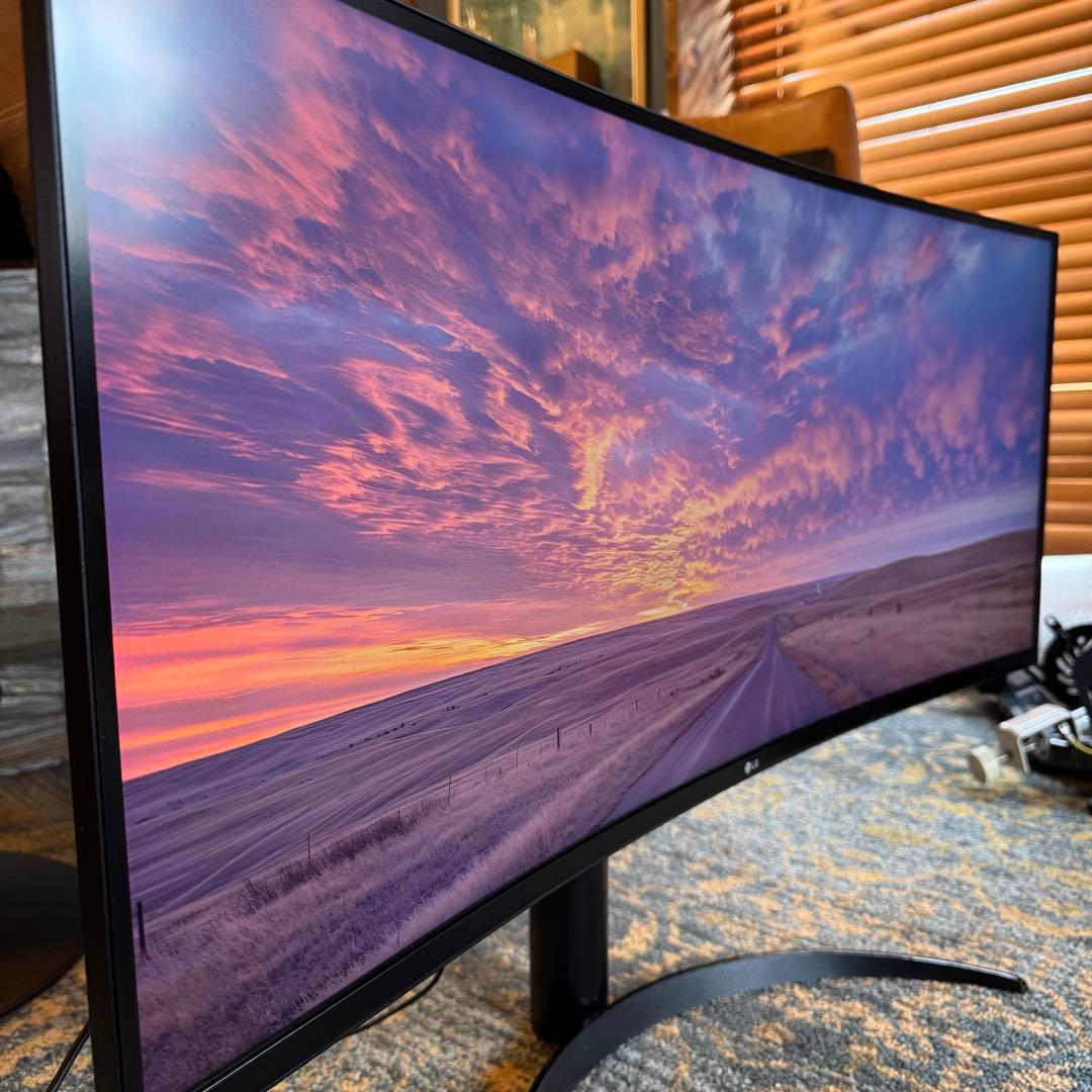 【美品】LG 34インチウルトラワイド湾曲モニタ1ms 160Hz HDR