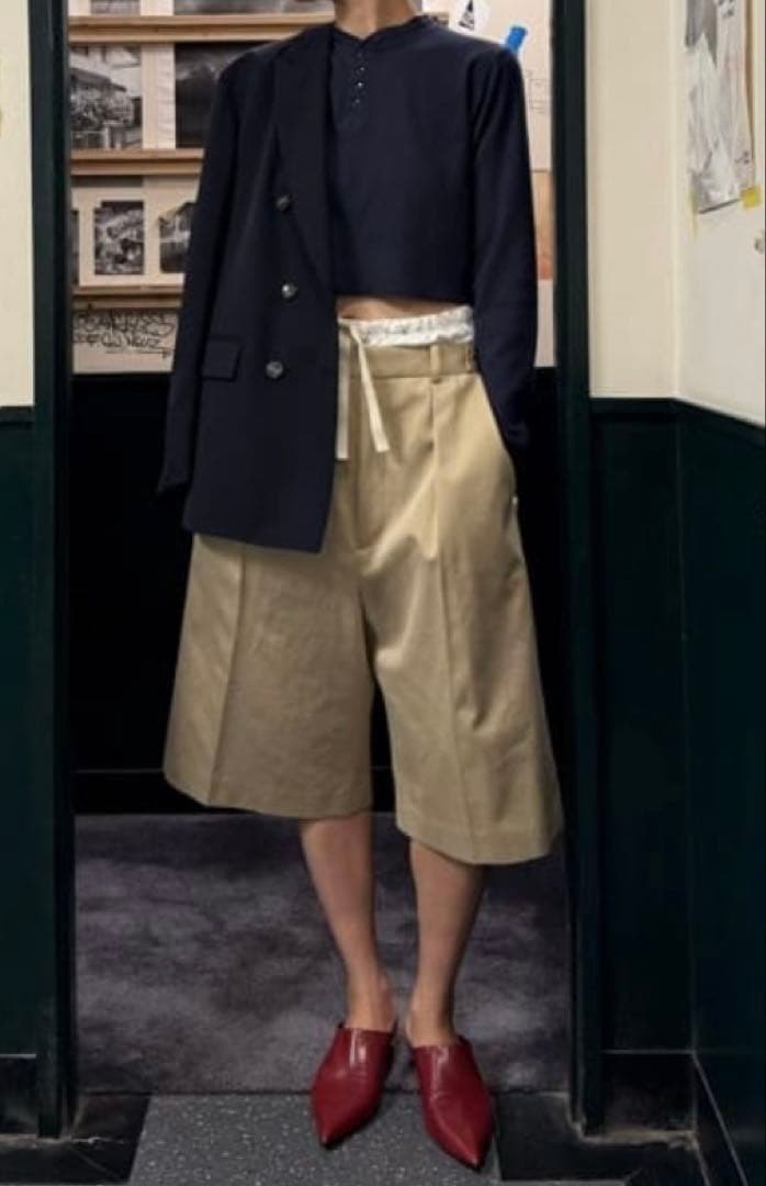 新品　＜6(ROKU) ＞コットン チノ ショートパンツ