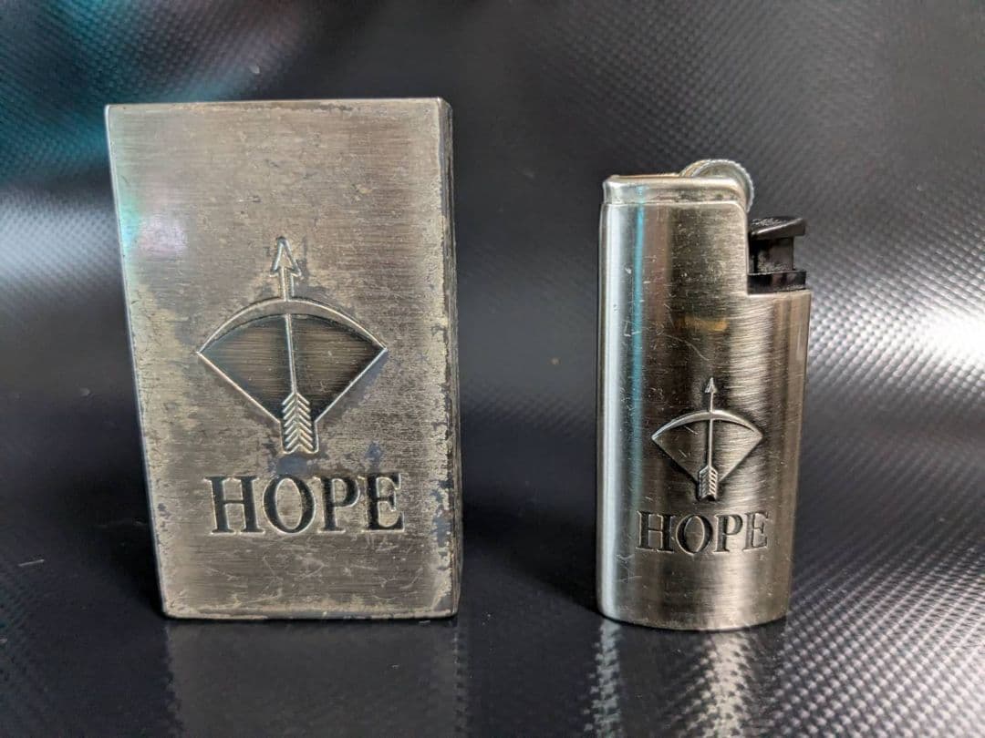 ショートホープ　シガレットケース　&　ライターカバー(使い捨てライター付き)