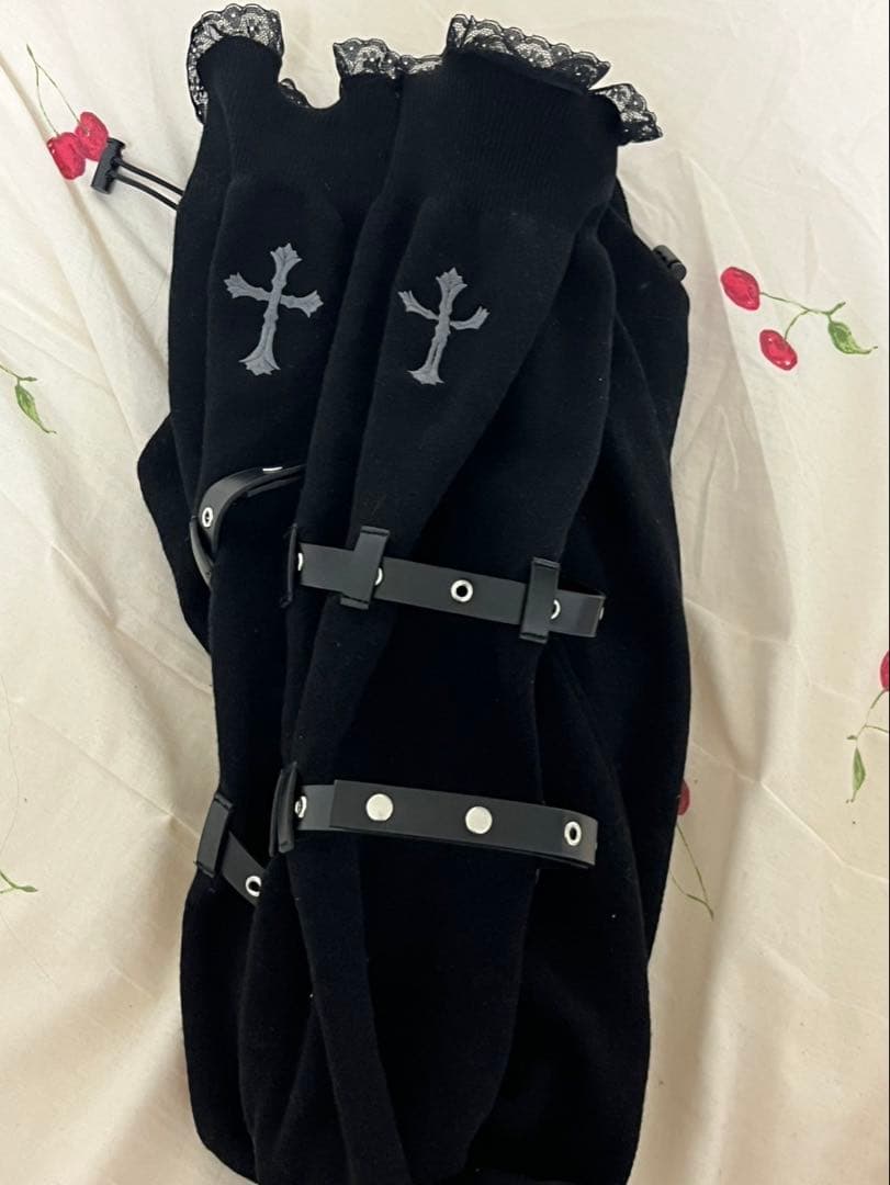 DimMoireディムモアール 十字の誓いニーハイウォーマー ブラック