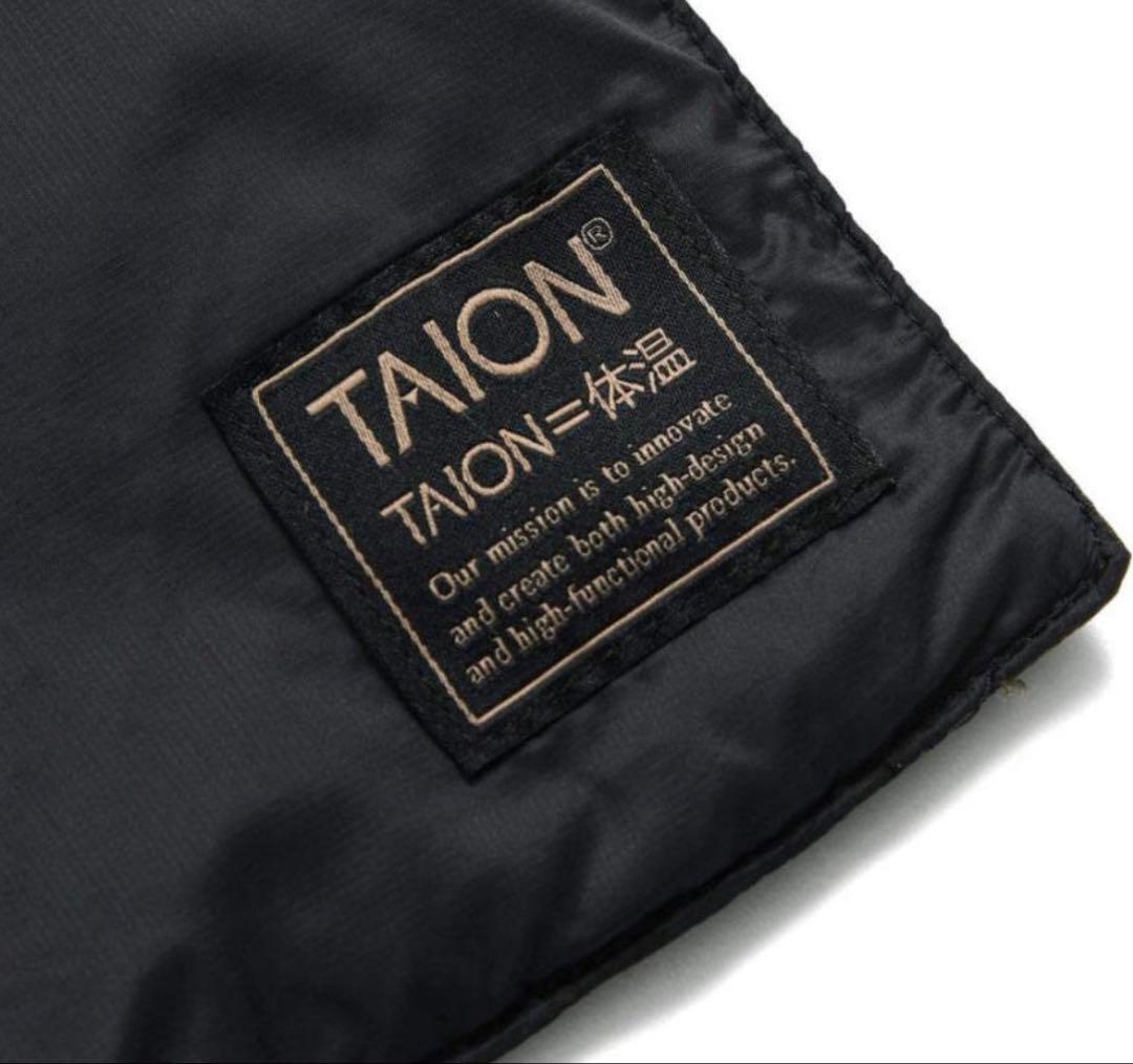 タイオン ミリタリーリバーシブル ダウン×ボア ストール ブラック　ユニセックス