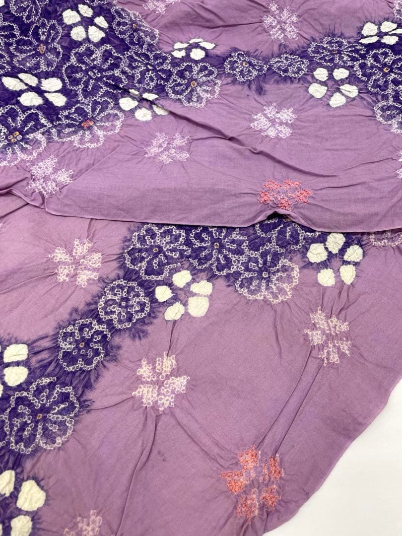 絞り浴衣 有松鳴海絞 盛夏 浅紫色 綿反 反物