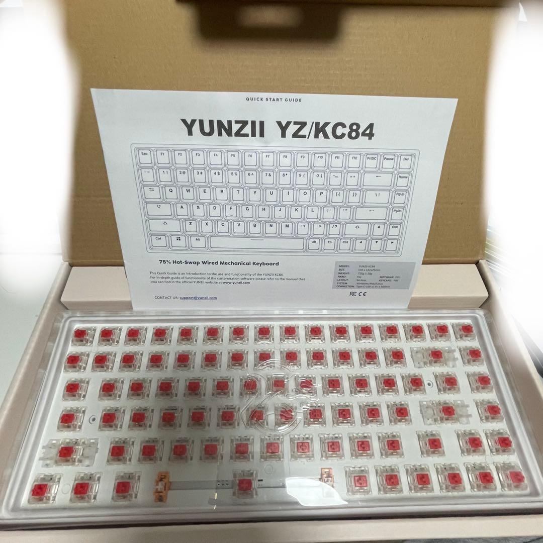 赤軸 75%キーボード YUNJII YZ/KC84