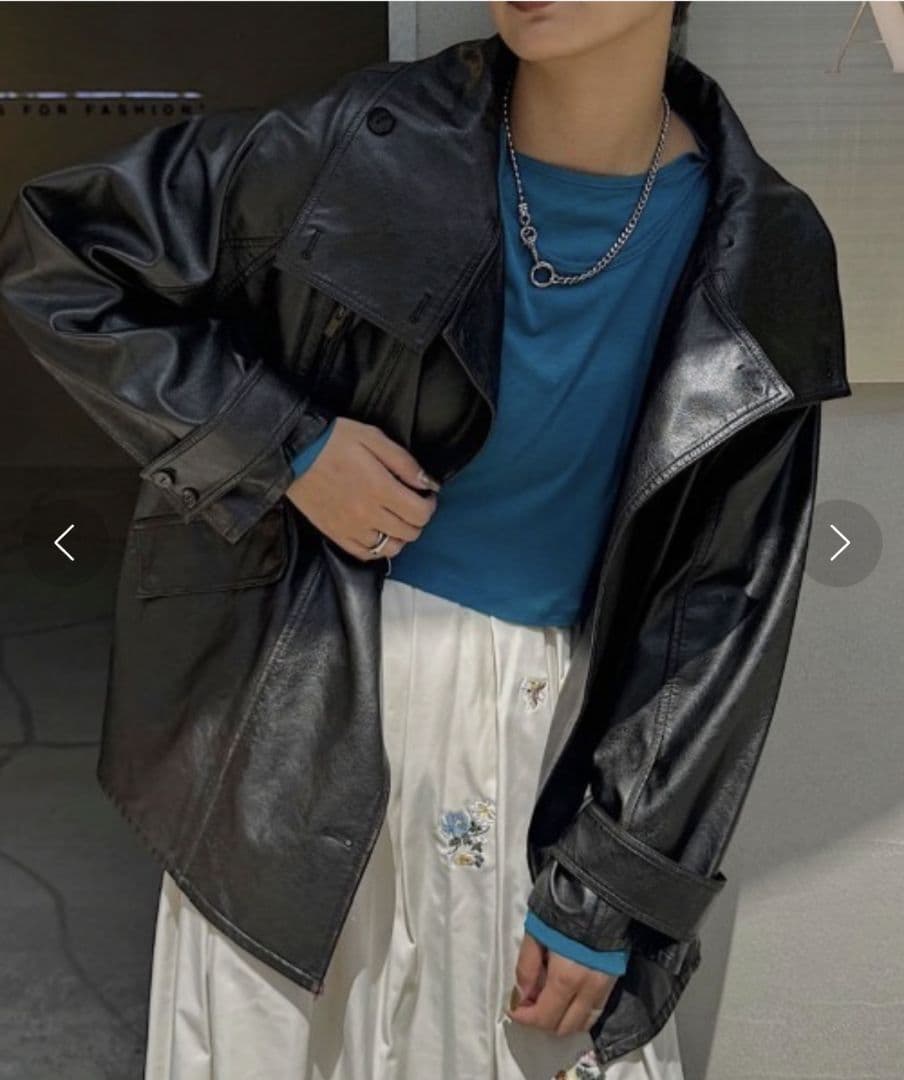 Ameri　USED LIKE SYNTHETIC LEATHER JACKET