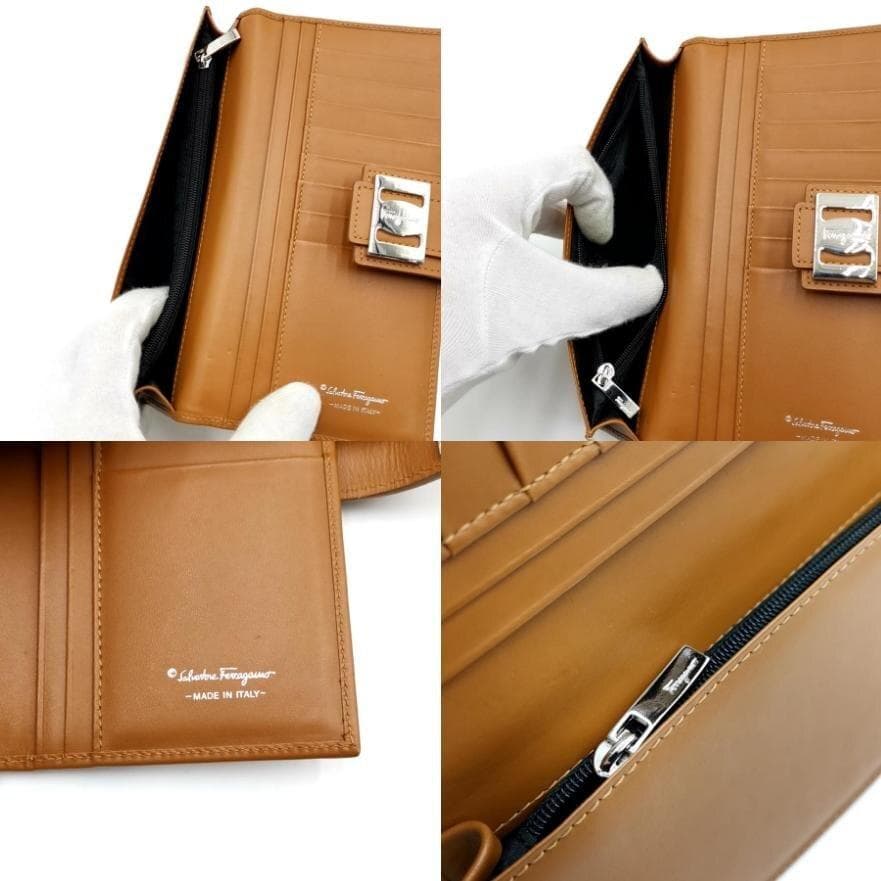 超美品 サルヴァトーレ フェラガモ 長財布 二つ折り ヴァラ 11-250983