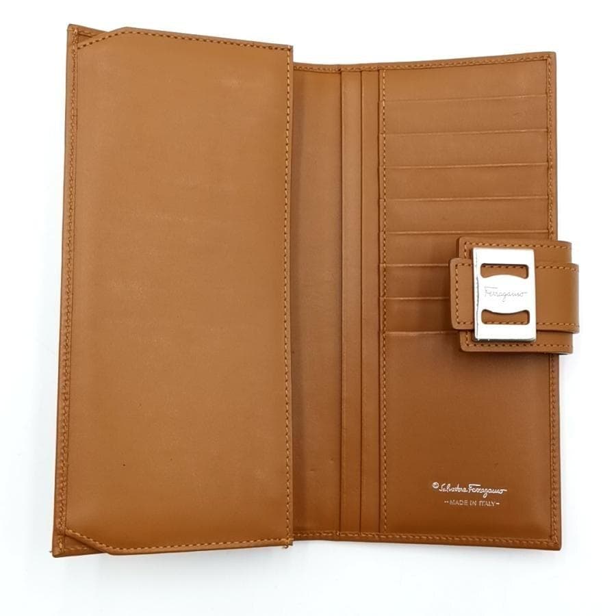 超美品 サルヴァトーレ フェラガモ 長財布 二つ折り ヴァラ 11-250983
