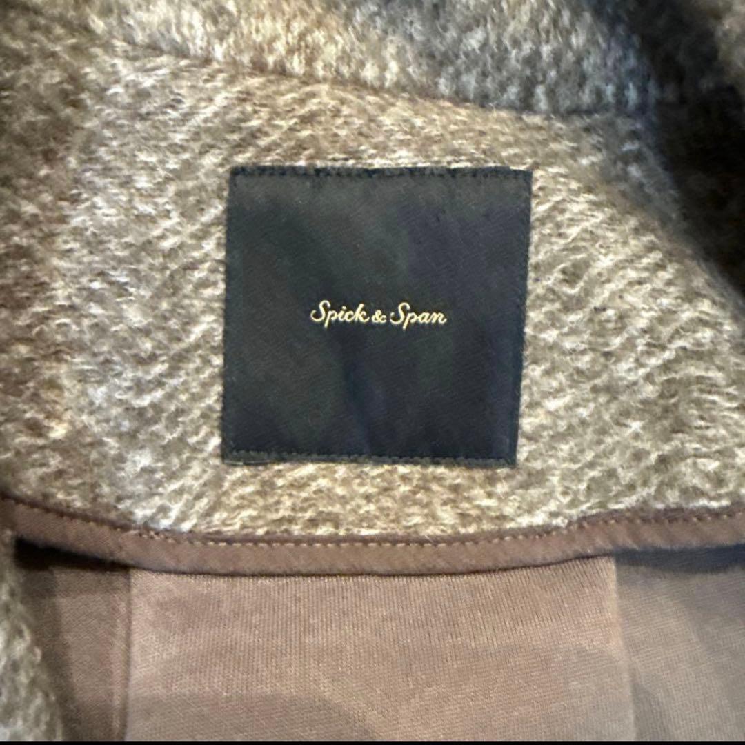 Spick&Span Wスライバー ヘリンボーン ミドルコート