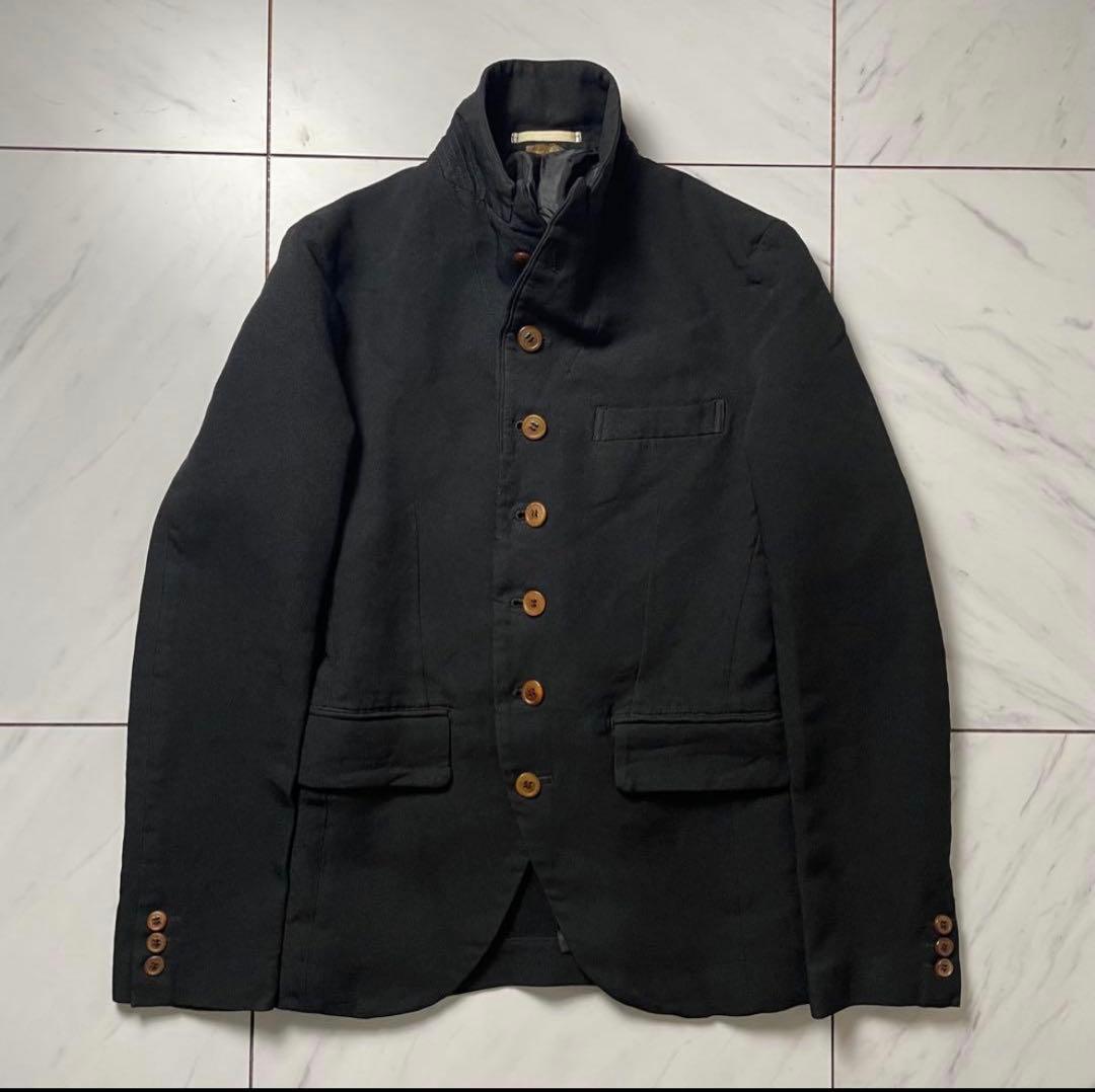 コムデギャルソンオムプリュス ポリ縮絨 ジャケット ブラック XS