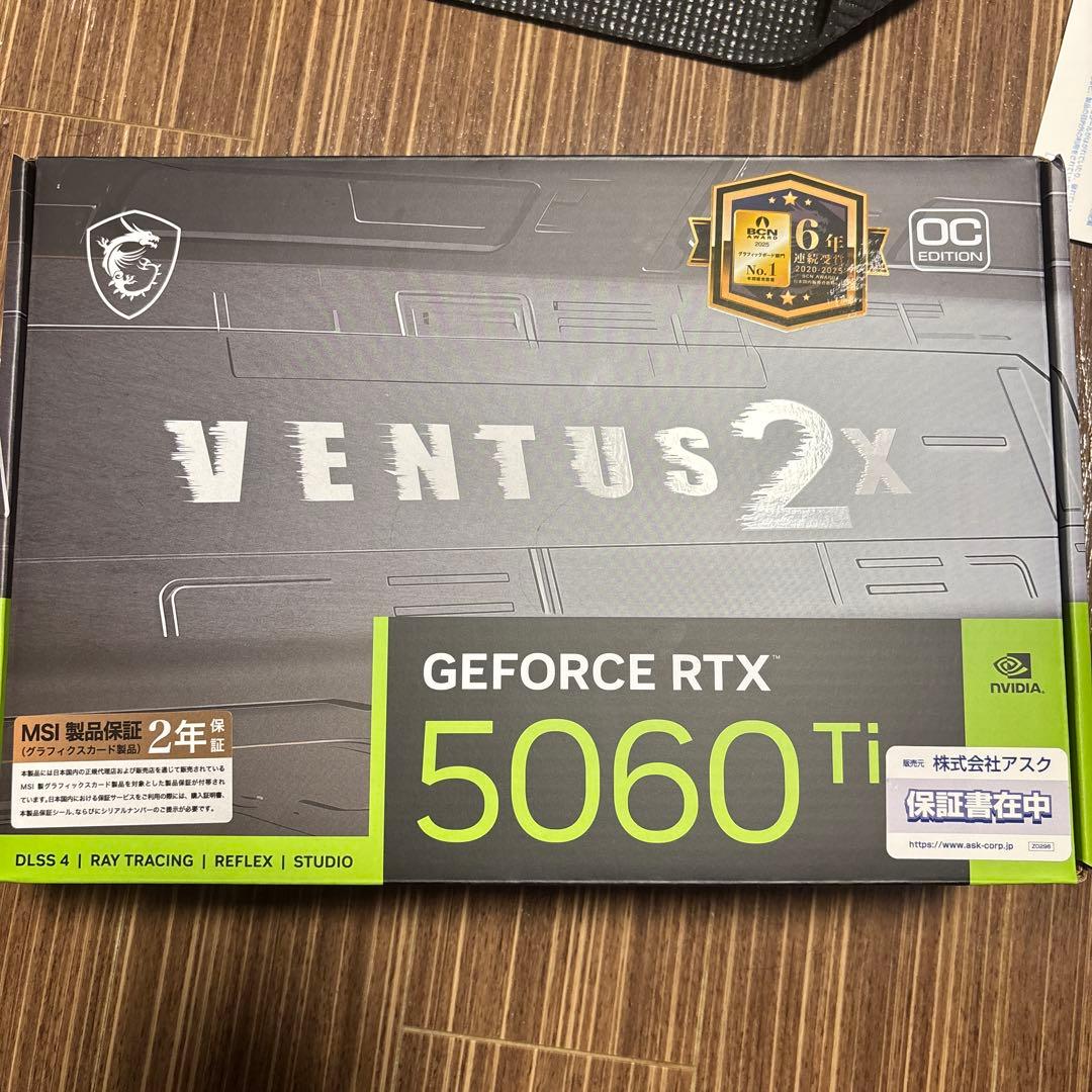 MSI GeForce RTX5060ti 16GB OC 未使用 本体