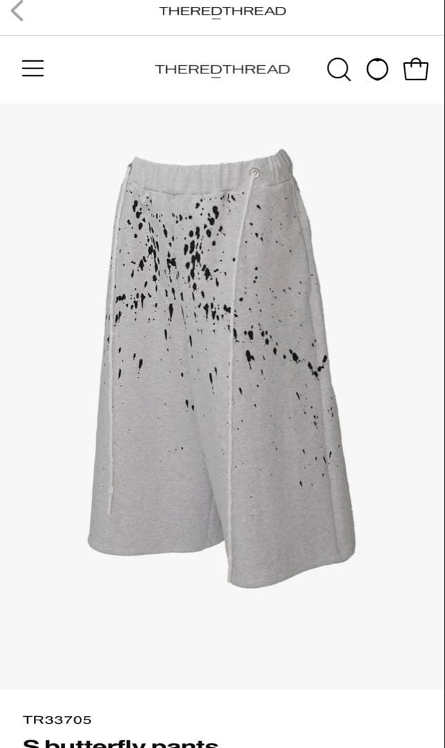 パンツ S butterfly pants theredthread