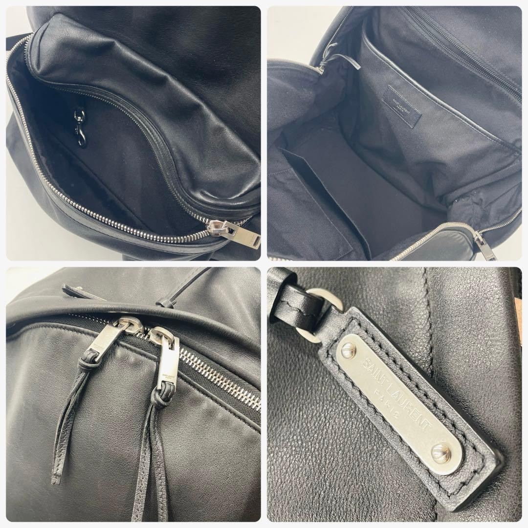 【極美品】SAINT LAURENTシティ バッグパック ブラック 本革 メンズ