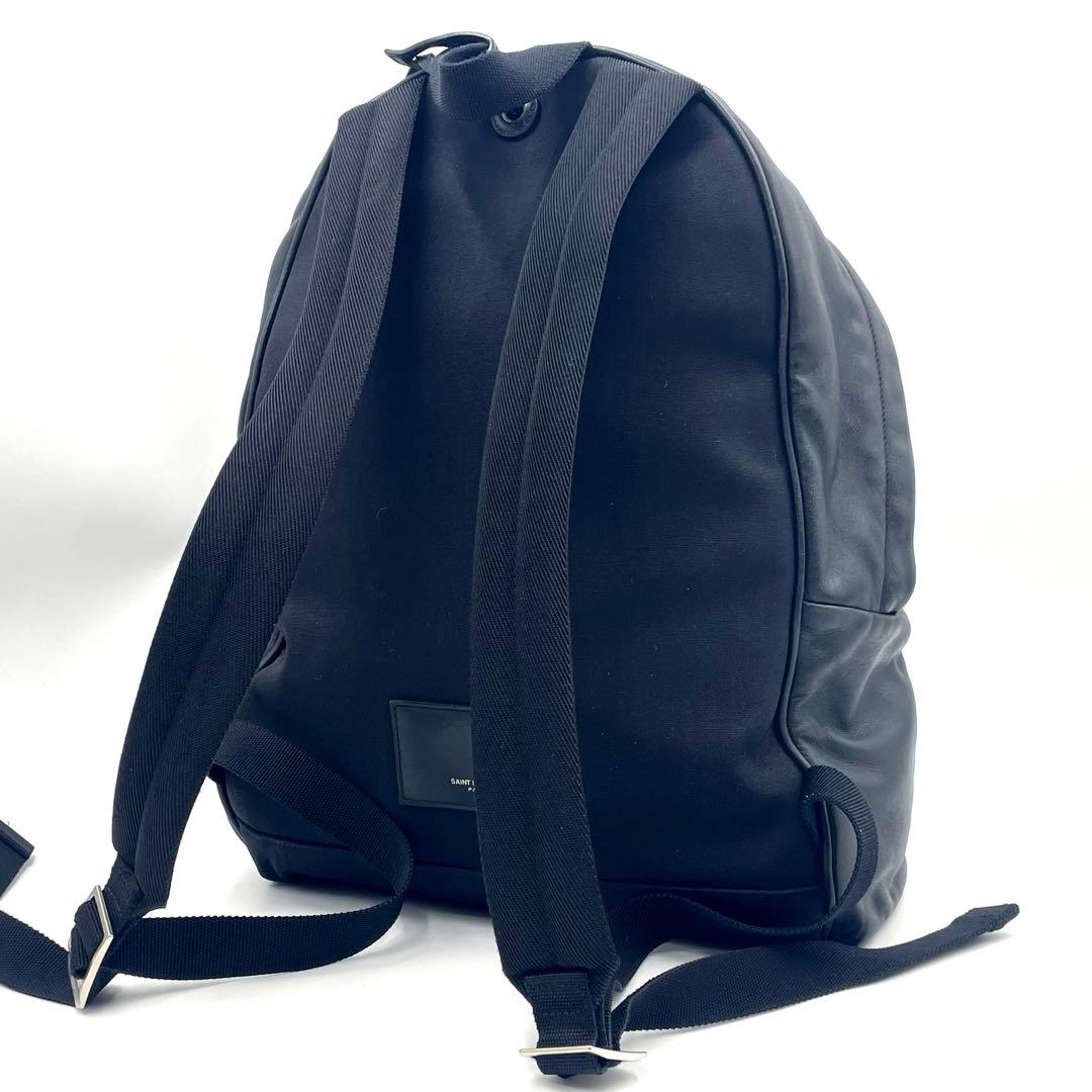 【極美品】SAINT LAURENTシティ バッグパック ブラック 本革 メンズ