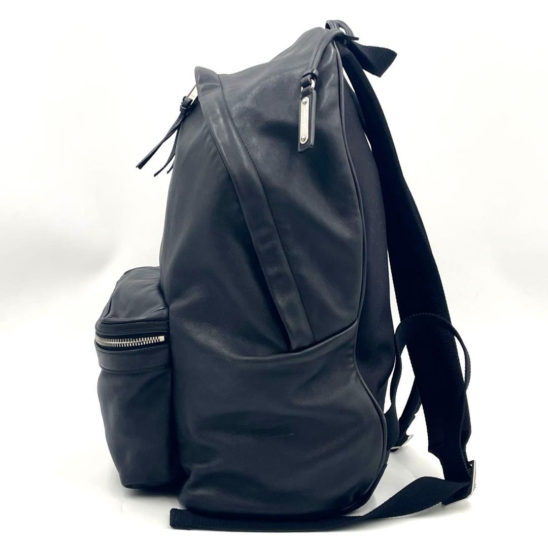 【極美品】SAINT LAURENTシティ バッグパック ブラック 本革 メンズ