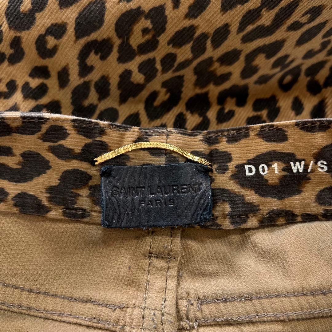 SAINT LAURENT PARIS 14AW レオパード コーデュロイパンツ