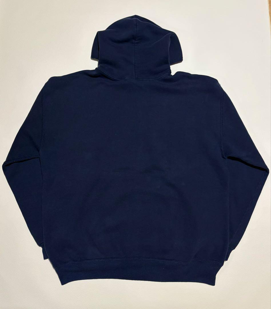 90s ラッセル 無地 パーカー USA製 ネイビー