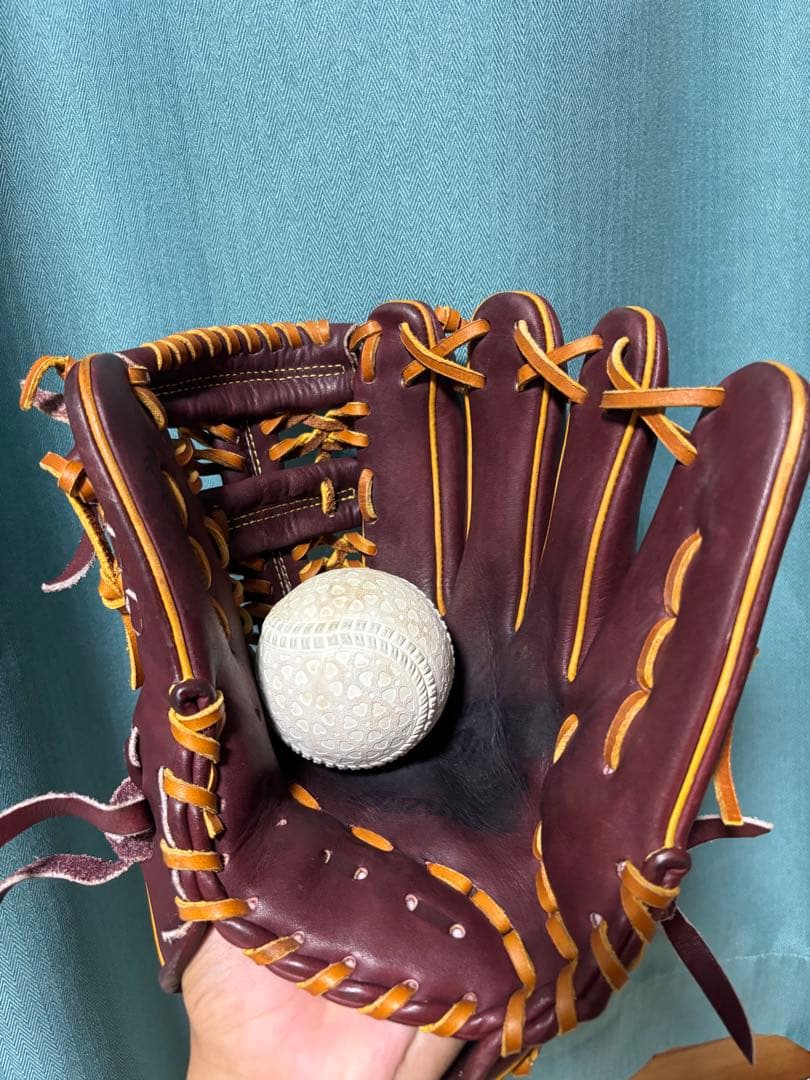 Mizuno Pro 軟式グローブ ワインレッド