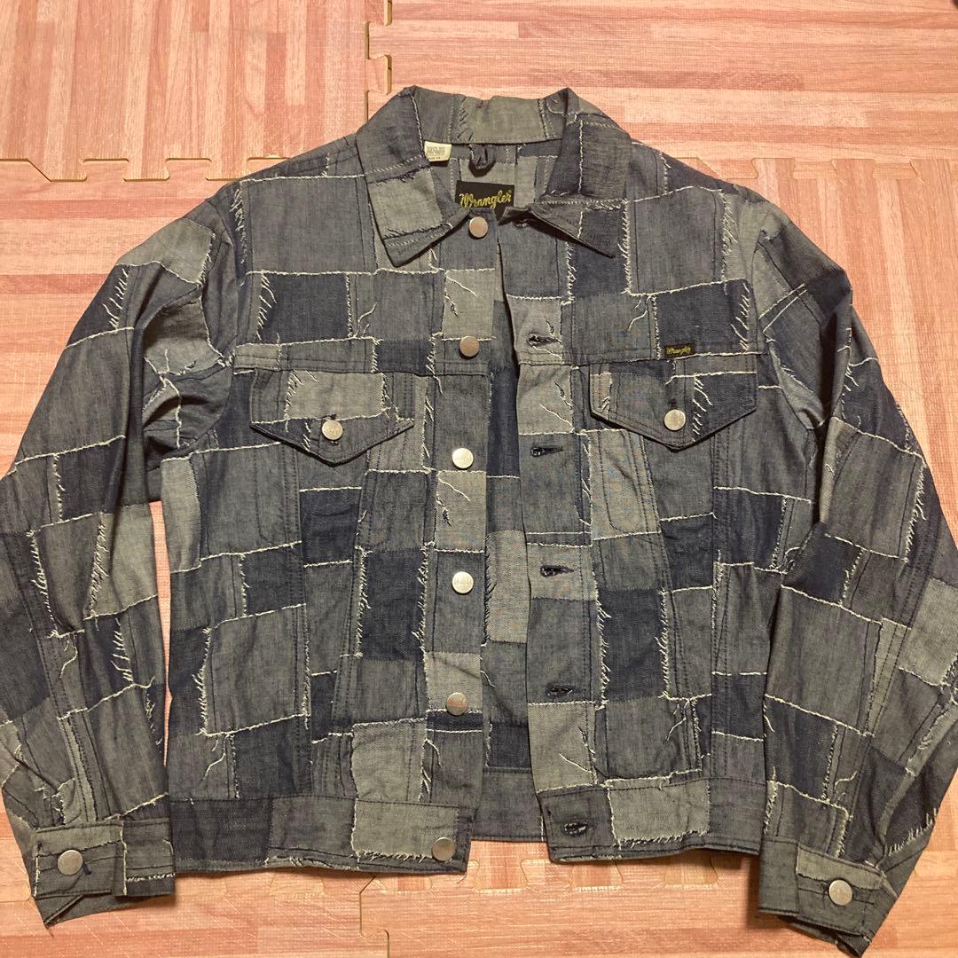 70s ビンテージWrangler ラングラーパッチワークデニムジャケット 40