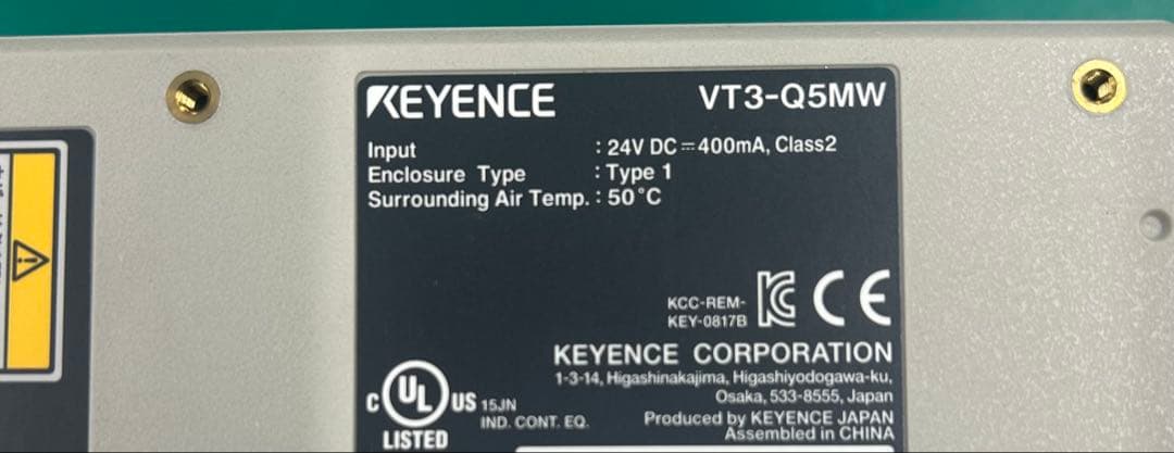 KEYENCE VT3-Q5MW タッチパネル