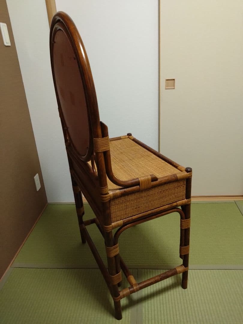 籐　鏡台　アンティーク　ビンテージ