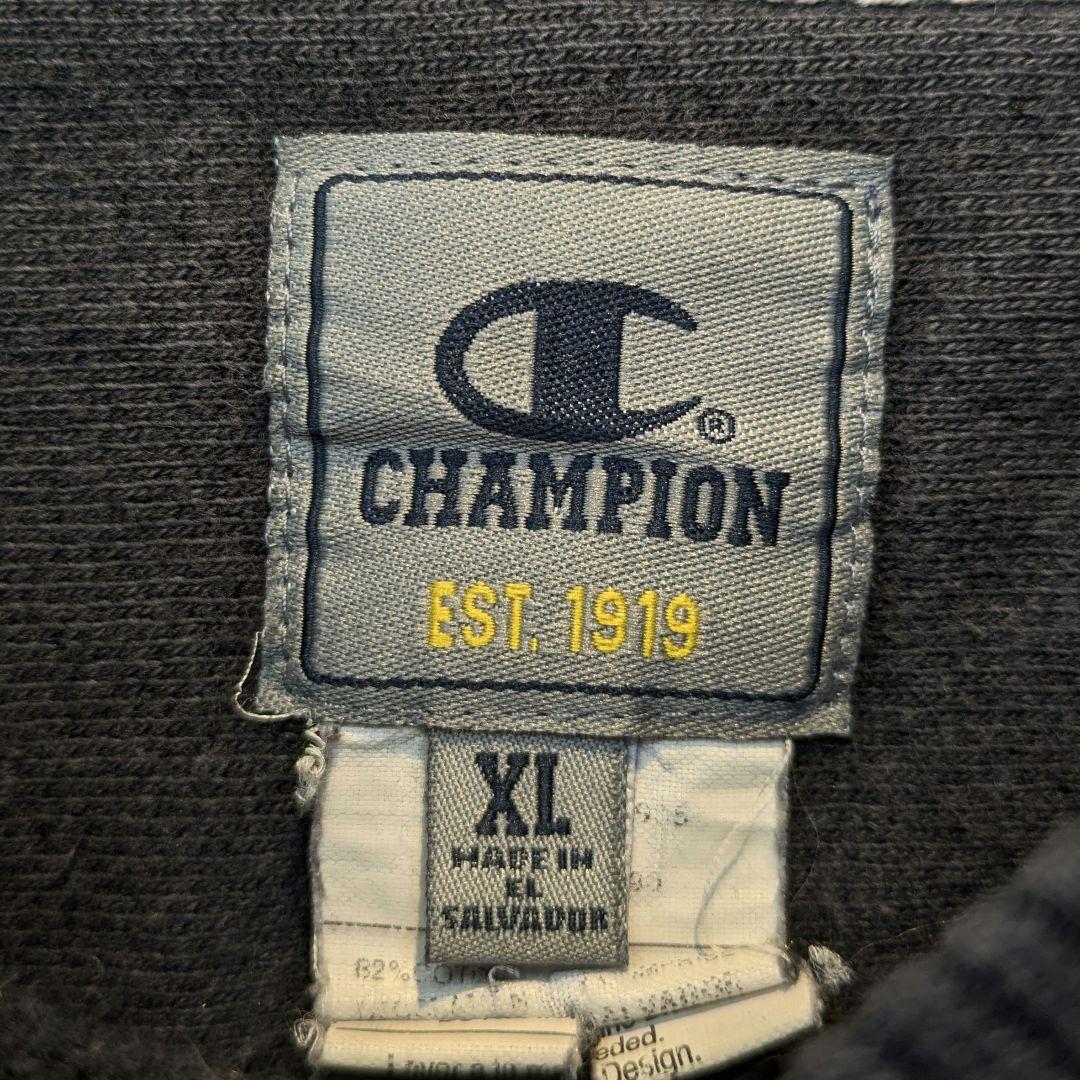 90s　Champion　リバースウィーブ　炭黒　刺繍　ヘビーウェイト　フェード