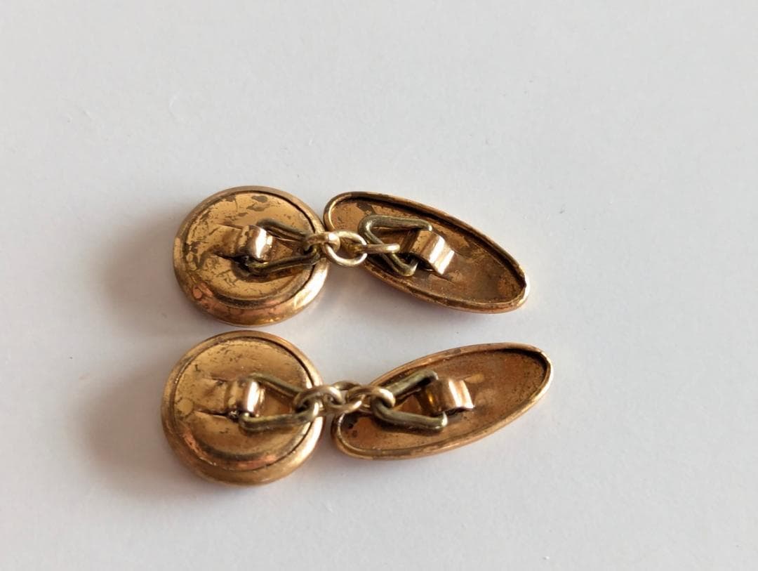 カフリンクス 英国ヴィンテージ イギリスアンティーク 琺瑯