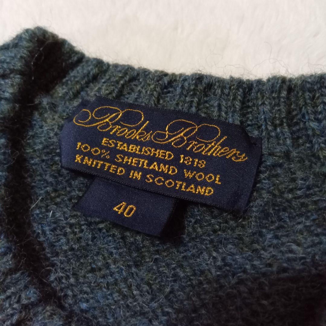 BROOKS BROTHERS 90s　シェトランドニット　L　スコットランド製