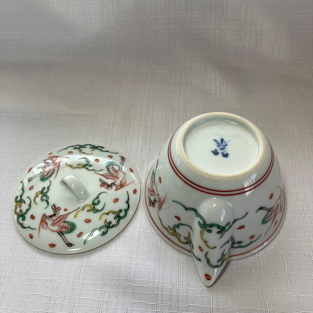 三浦竹泉造　雲鶴文　宝瓶