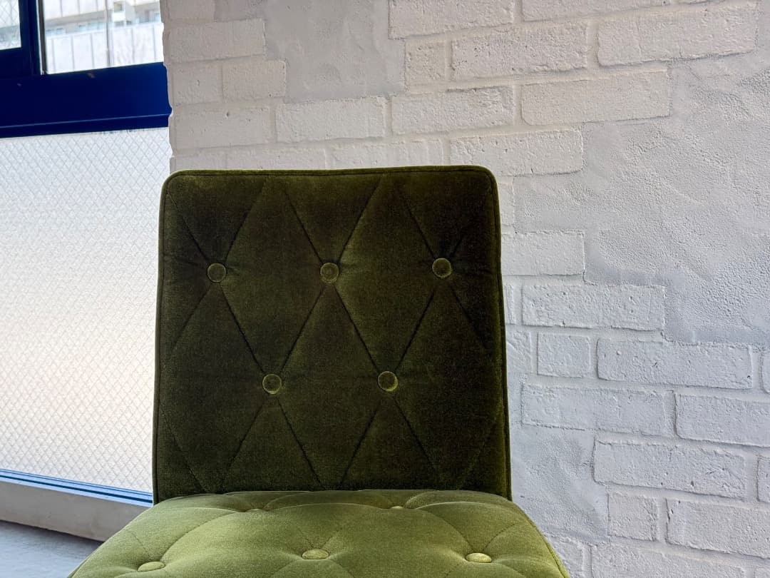 カリモク60 カフェチェア モケットグリーン