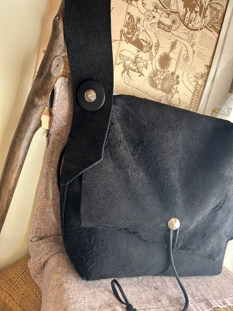 ムムム様 ディアスキンバッグ　黒スエード