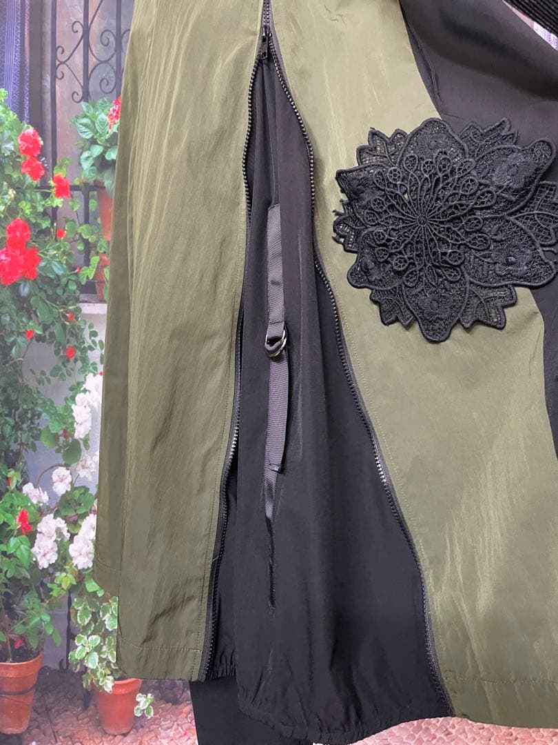 275新品BRILLANTE豪華お花レース付きストレッチロングベスト