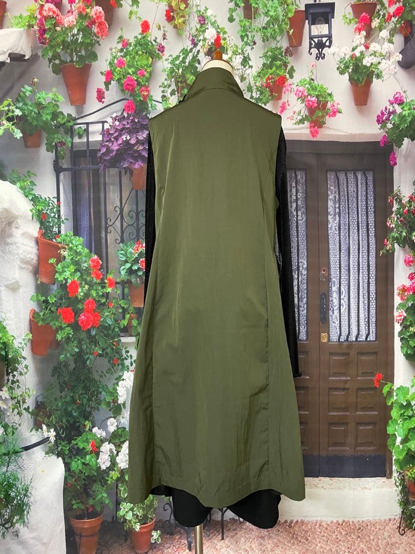 275新品BRILLANTE豪華お花レース付きストレッチロングベスト