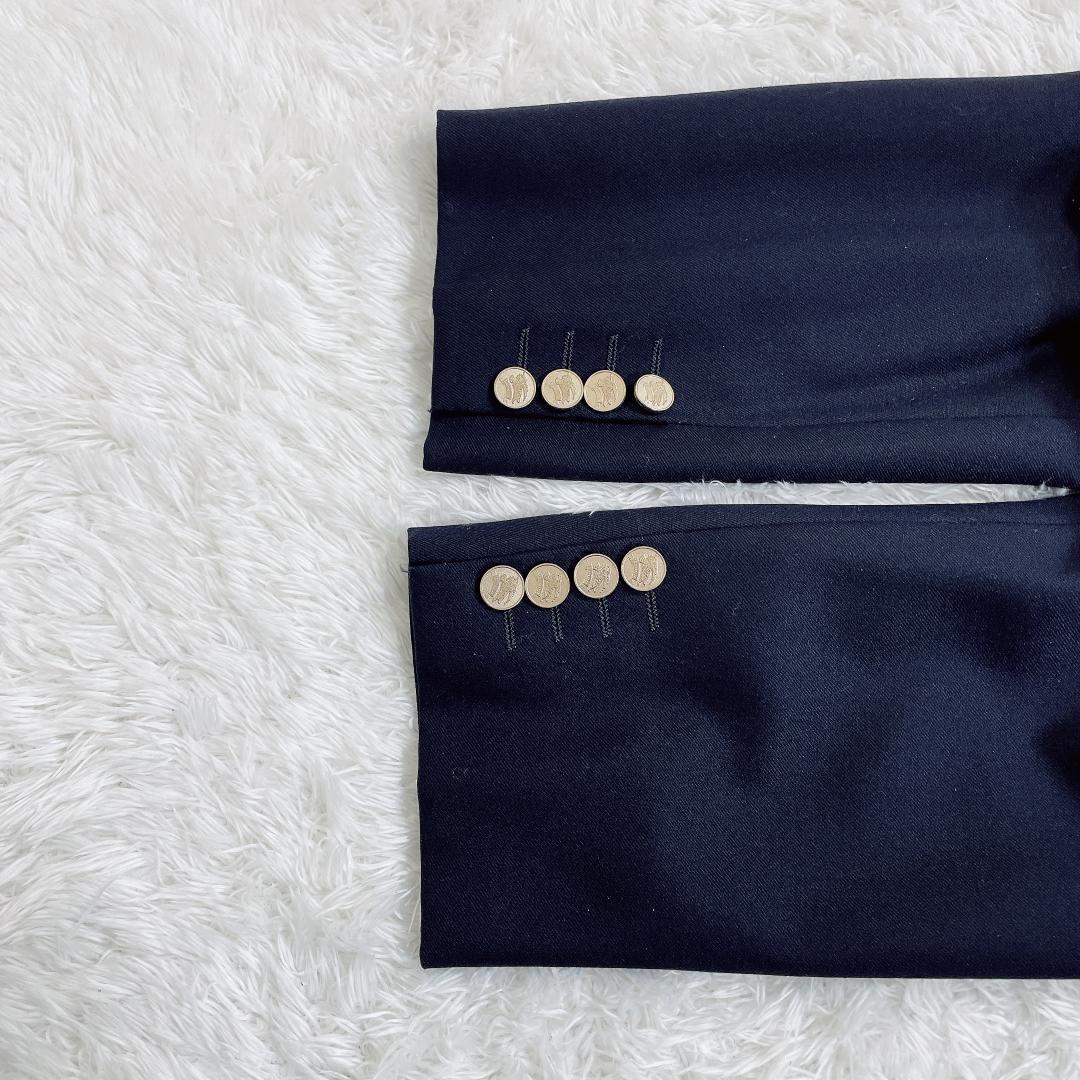 Burberrys 紺ブレ ダブル ネイビー 金ボタン シャドーホース AB7