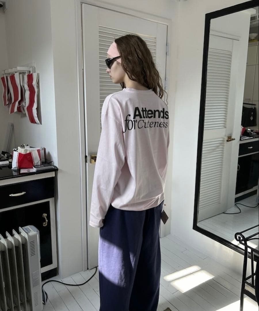 ATTENDS Babypink long sleeve tee ロンT