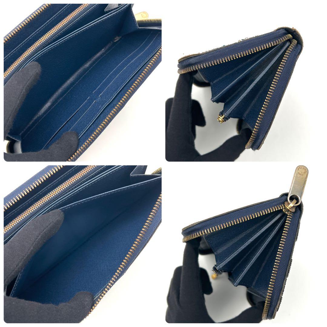 ルイヴィトン ダミエ ジッピーウォレット 長財布 パイエット スパンコール