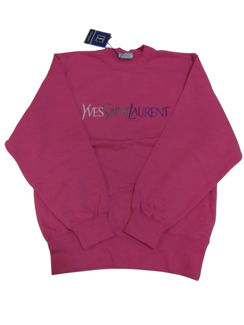 タグ付き未使用品　イヴサンローラン　スウェット　トレーナー　ピンク　90S
