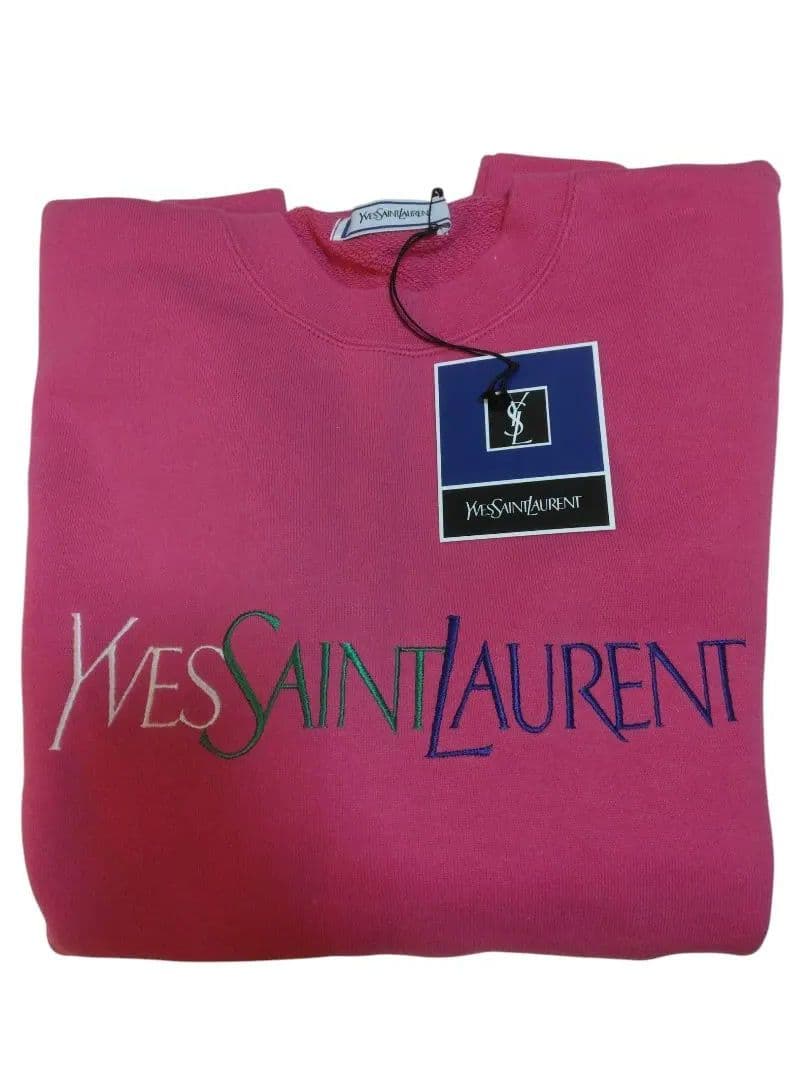 タグ付き未使用品　イヴサンローラン　スウェット　トレーナー　ピンク　90S