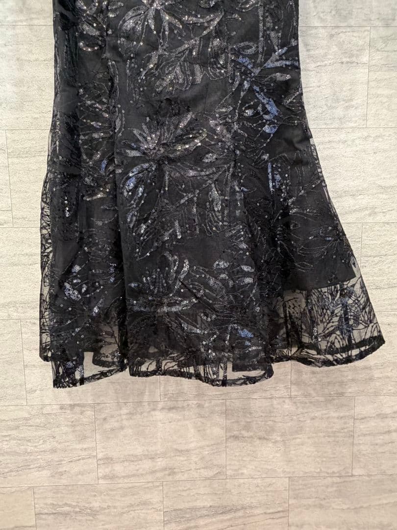 【Leja】エレガント パーティードレス Sサイズ ブラウン/ブラック