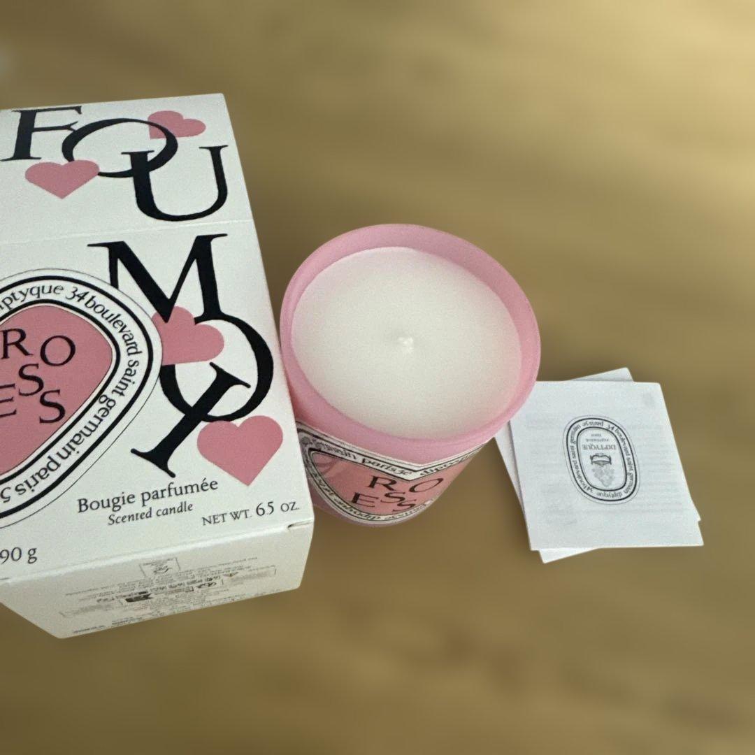 新品　レアdiptyque キャンドル　ピンク　ハート