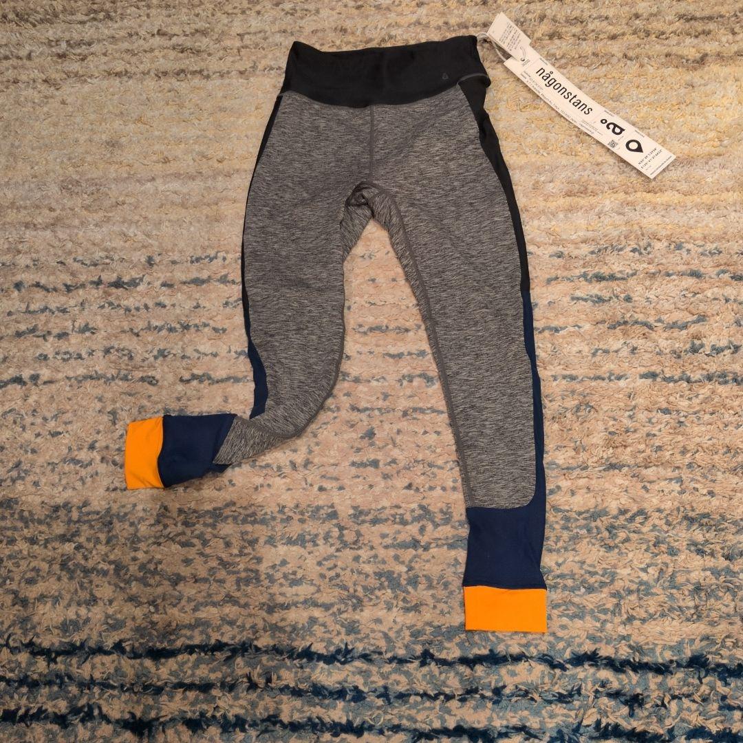 24年購入ナゴンスタンス　スリムフィット レギンス グレー/ネイビー/オレンジ