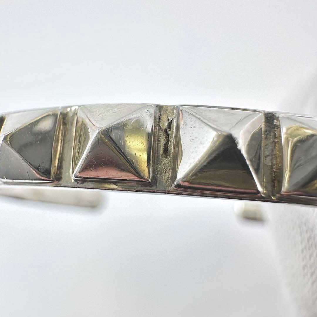 e.m. イーエム　スタッズ　ダイヤモンドポイント　シルバー　バングル