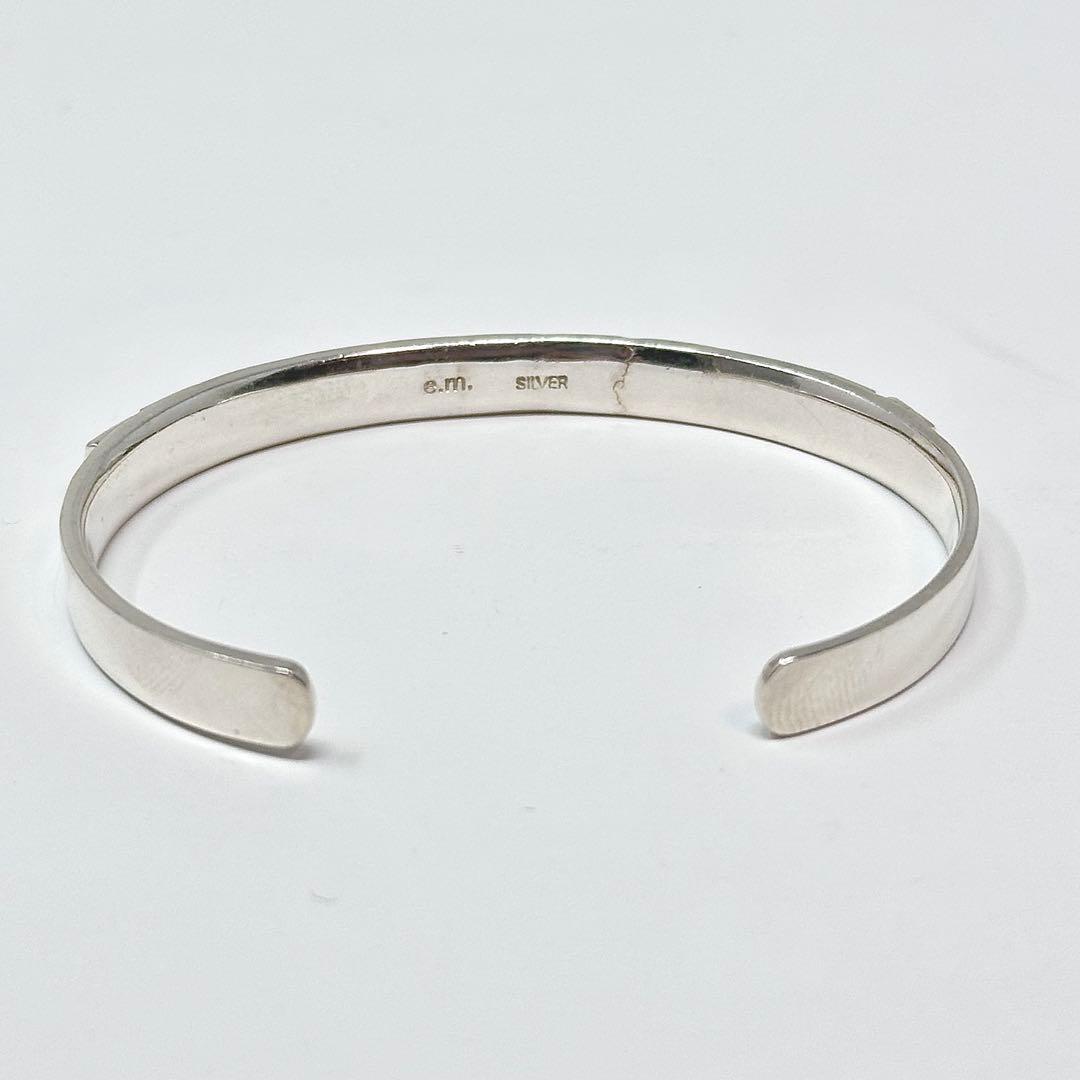 e.m. イーエム　スタッズ　ダイヤモンドポイント　シルバー　バングル